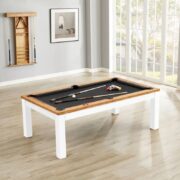 Imperial Penelope II Pool Table with Dining Top in Acacia & White - Image 4