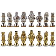 World Wise Imports Zinc Camelot Bust Chessmen